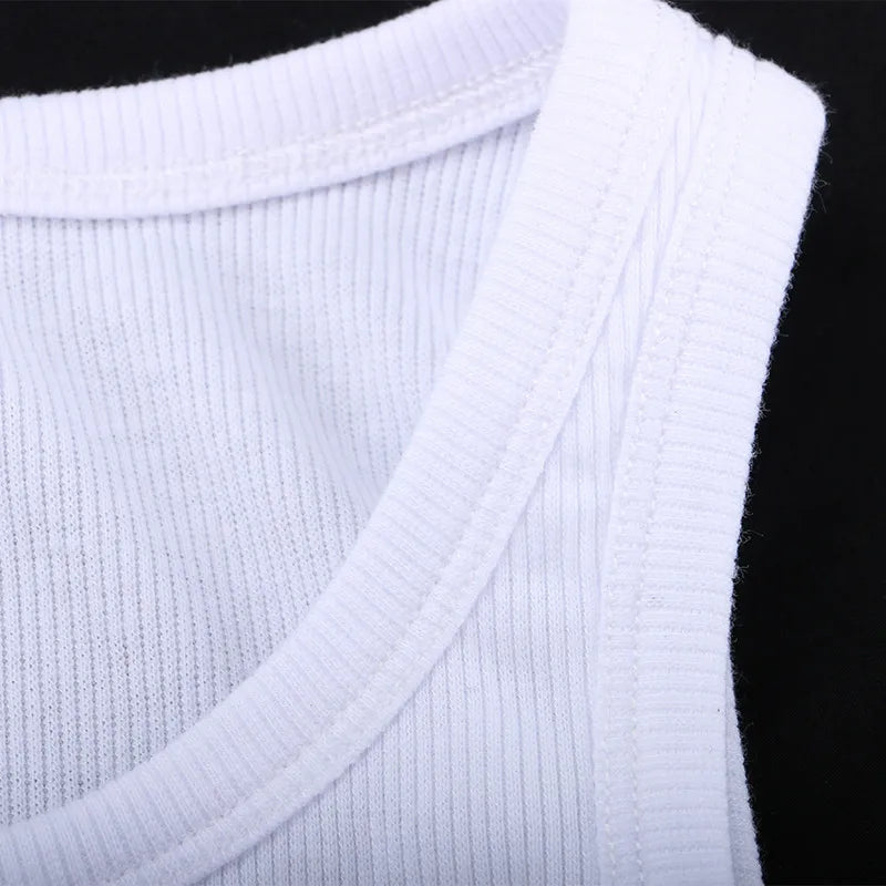 Ribbed knit women’s crop top – summer basic tank top in Y2K style, off-shoulder, tight-fitting and sexy