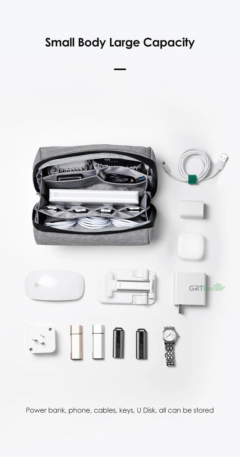 Multifunctional Digital Storage Bag – Perfect for Cables, Chargers, Hard Drives & Accessories While Traveling