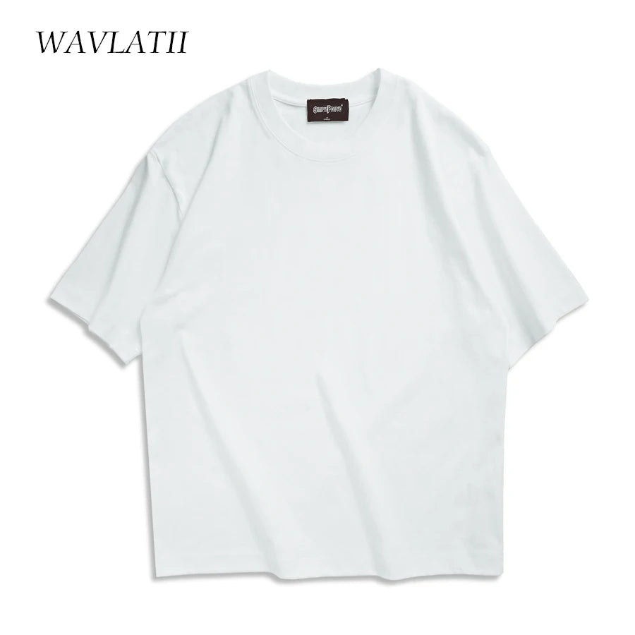 WAVLATII oversized t-shirt – stylish and comfortable, Korean streetwear look for women and men