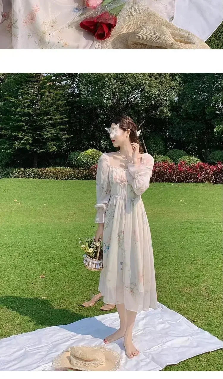 Chiffon Long Dress – Elegant French-Inspired Style for a Light & Feminine Summer Look
