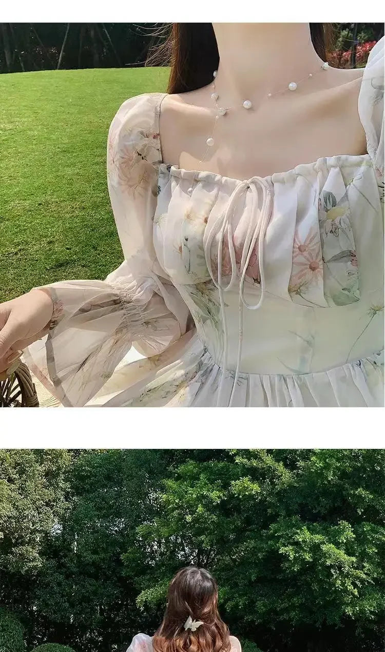 Chiffon Long Dress – Elegant French-Inspired Style for a Light & Feminine Summer Look