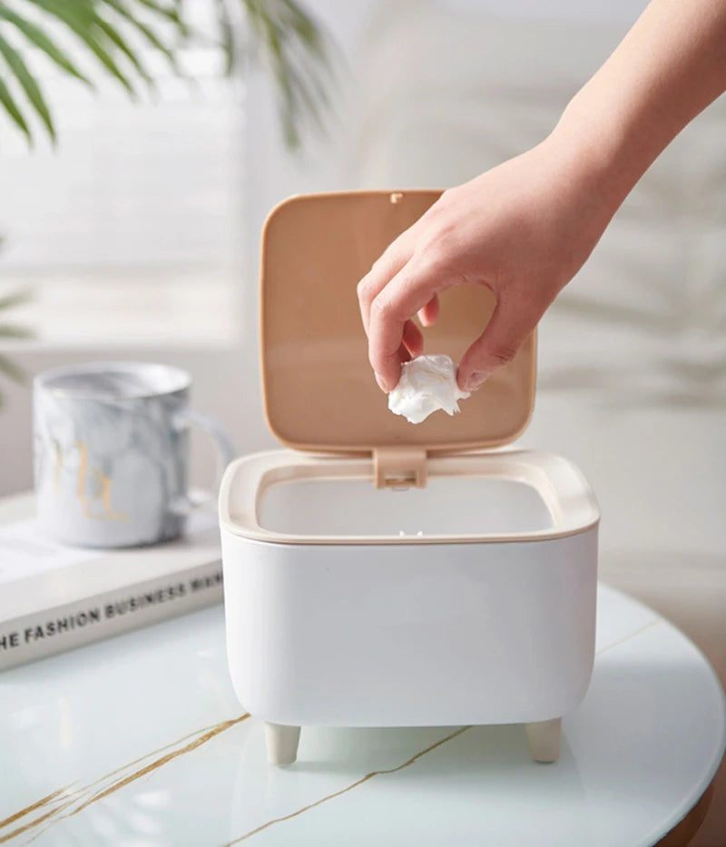Mini table trash can