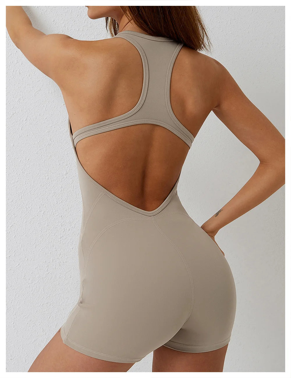 Form-fitting workout jumpsuit for women
