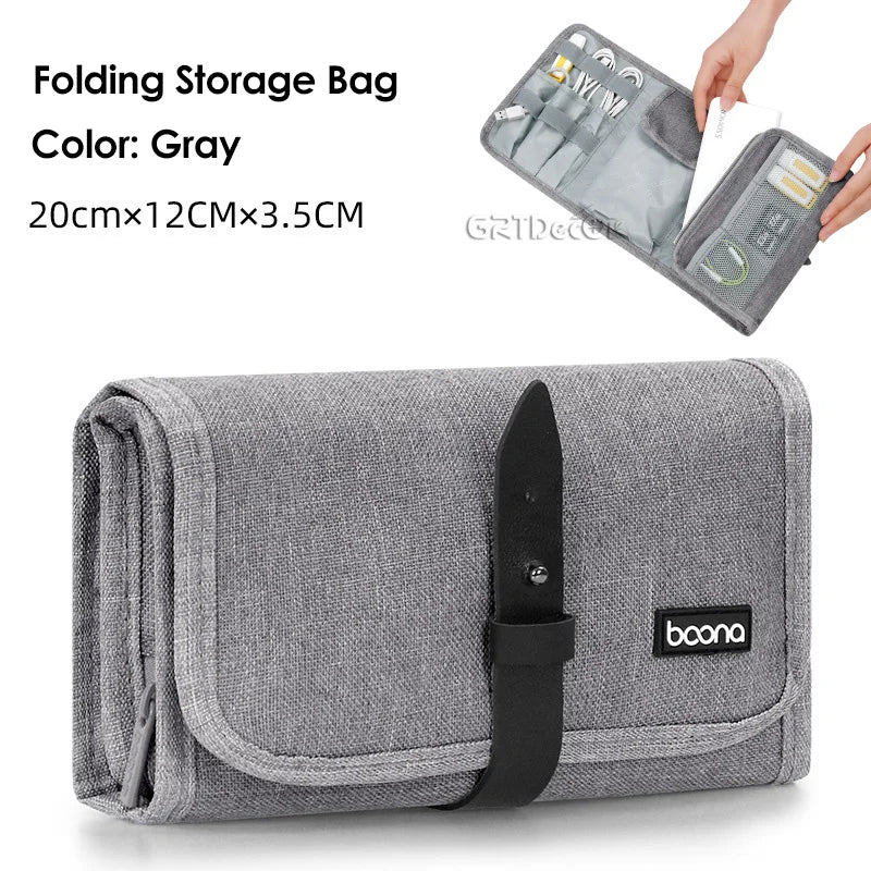 Multifunctional Digital Storage Bag – Perfect for Cables, Chargers, Hard Drives & Accessories While Traveling