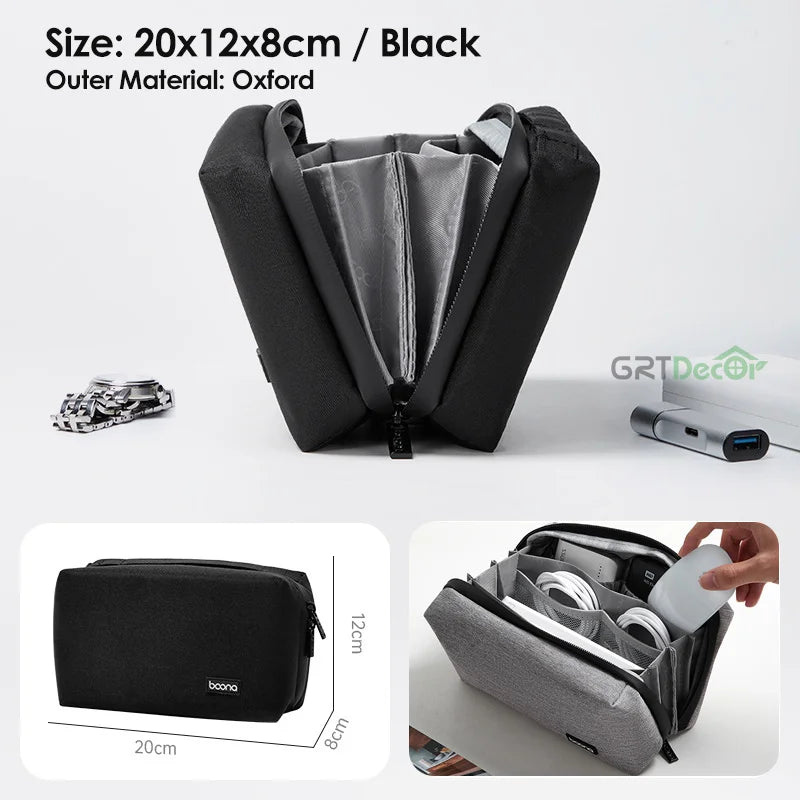 Multifunctional Digital Storage Bag – Perfect for Cables, Chargers, Hard Drives & Accessories While Traveling