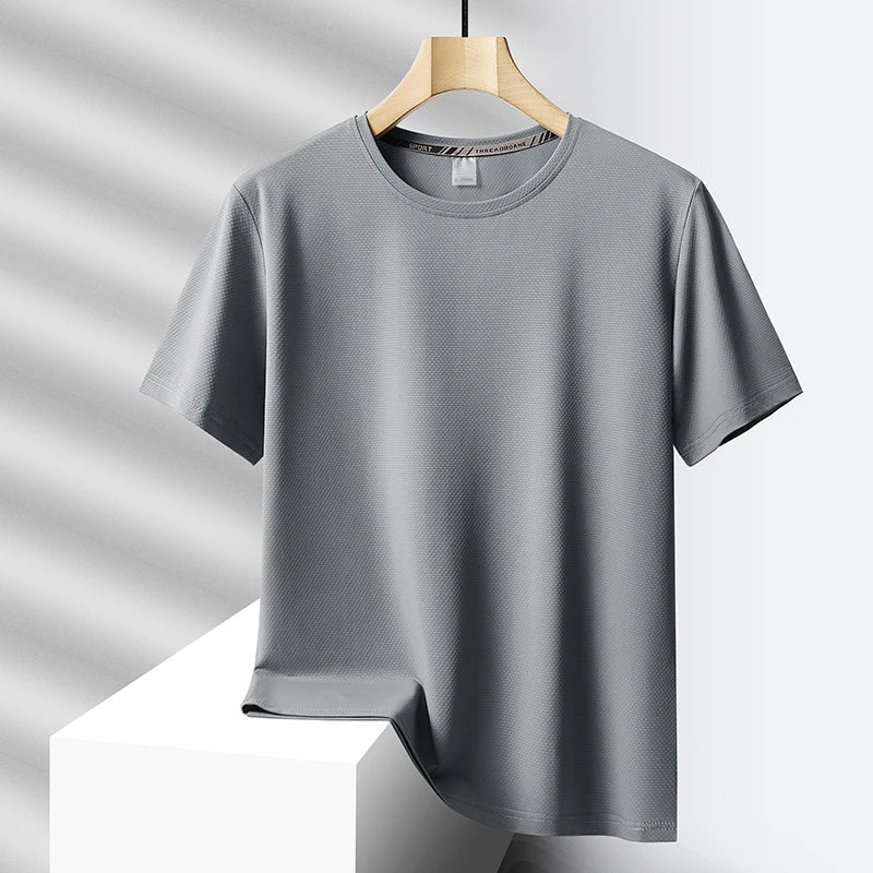 Men’s quick-dry sport t-shirt – summer short-sleeve shirt in black or green, oversized up to 7XL, ideal for fitness and leisure