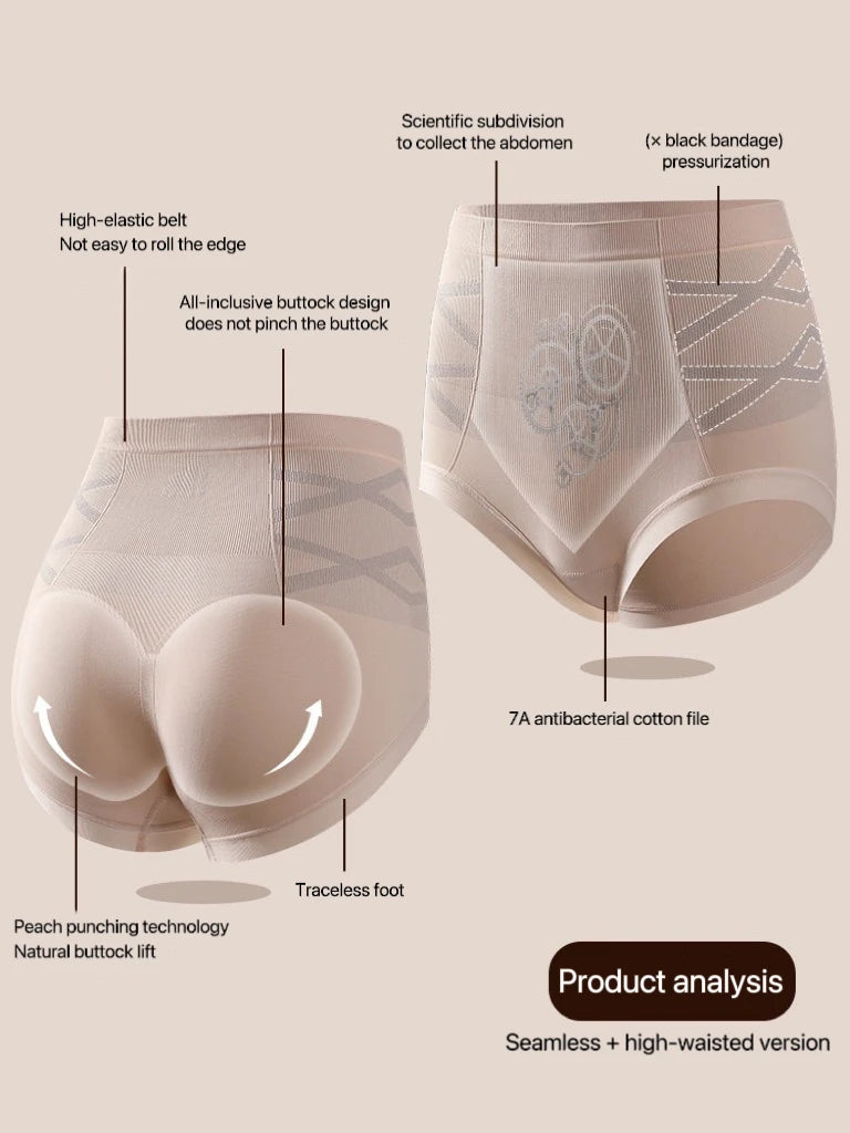Seamless High-Waist Shaping Panties – Breathable, Figure-Sculpting Shapewear with Butt-Lifting Effect for Women
