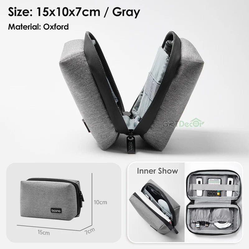 Multifunctional Digital Storage Bag – Perfect for Cables, Chargers, Hard Drives & Accessories While Traveling