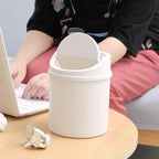 Compact mini trash can with lid – perfect for desk, bedroom, and office