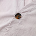 Elegante women's set – wide-leg pants made from linen-cotton blend and simple long-sleeve top