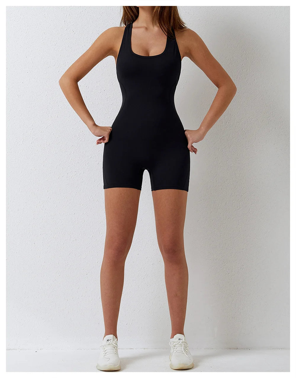 Form-fitting workout jumpsuit for women
