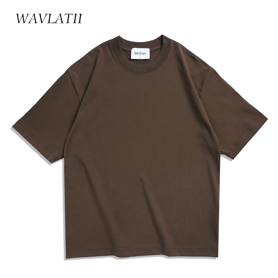 WAVLATII oversized t-shirt – stylish and comfortable, Korean streetwear look for women and men
