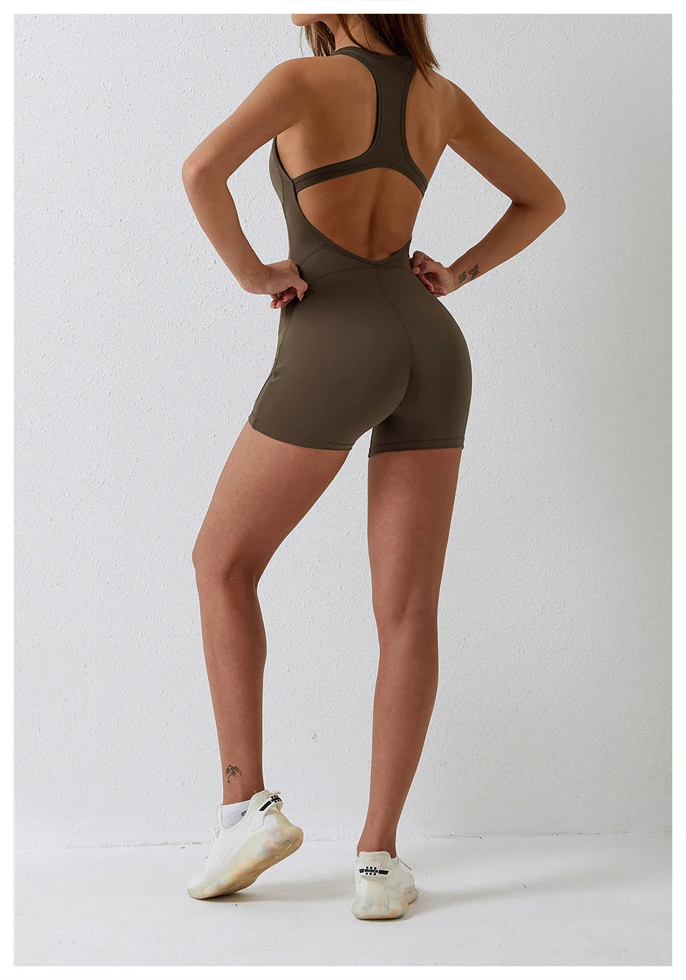Form-fitting workout jumpsuit for women