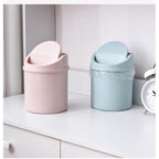 Compact mini trash can with lid – perfect for desk, bedroom, and office