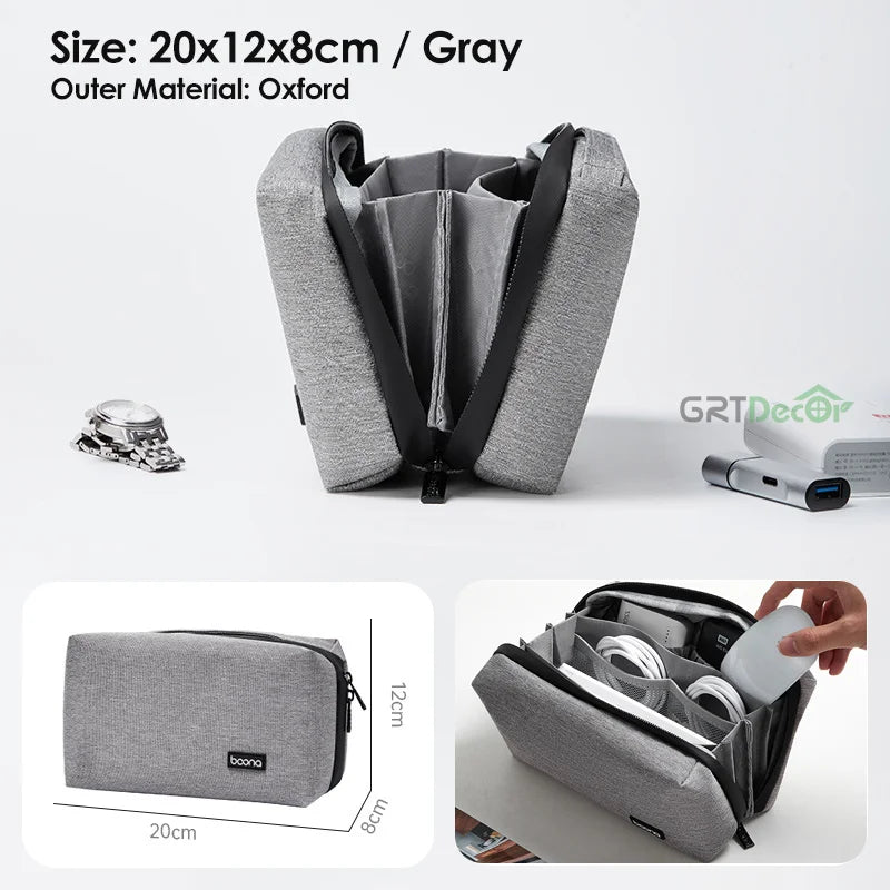 Multifunctional Digital Storage Bag – Perfect for Cables, Chargers, Hard Drives & Accessories While Traveling