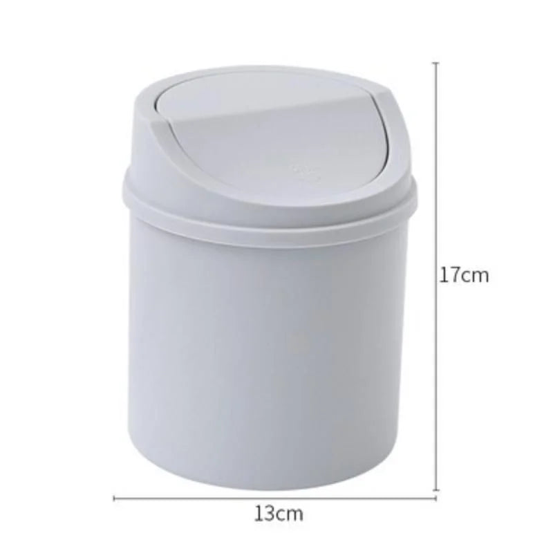 Compact mini trash can with lid – perfect for desk, bedroom, and office