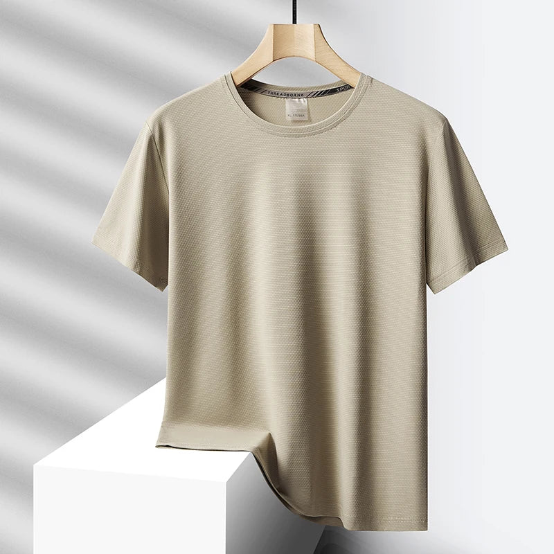 Men’s quick-dry sport t-shirt – summer short-sleeve shirt in black or green, oversized up to 7XL, ideal for fitness and leisure