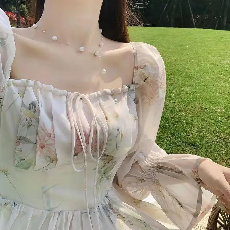Chiffon Long Dress – Elegant French-Inspired Style for a Light & Feminine Summer Look