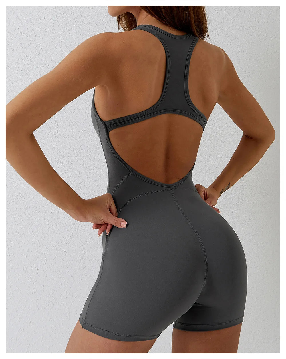 Form-fitting workout jumpsuit for women