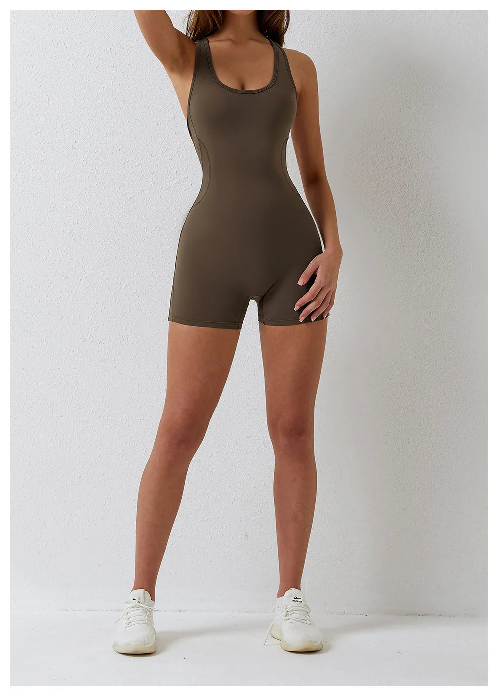 Form-fitting workout jumpsuit for women