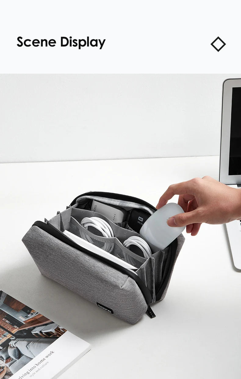Multifunctional Digital Storage Bag – Perfect for Cables, Chargers, Hard Drives & Accessories While Traveling